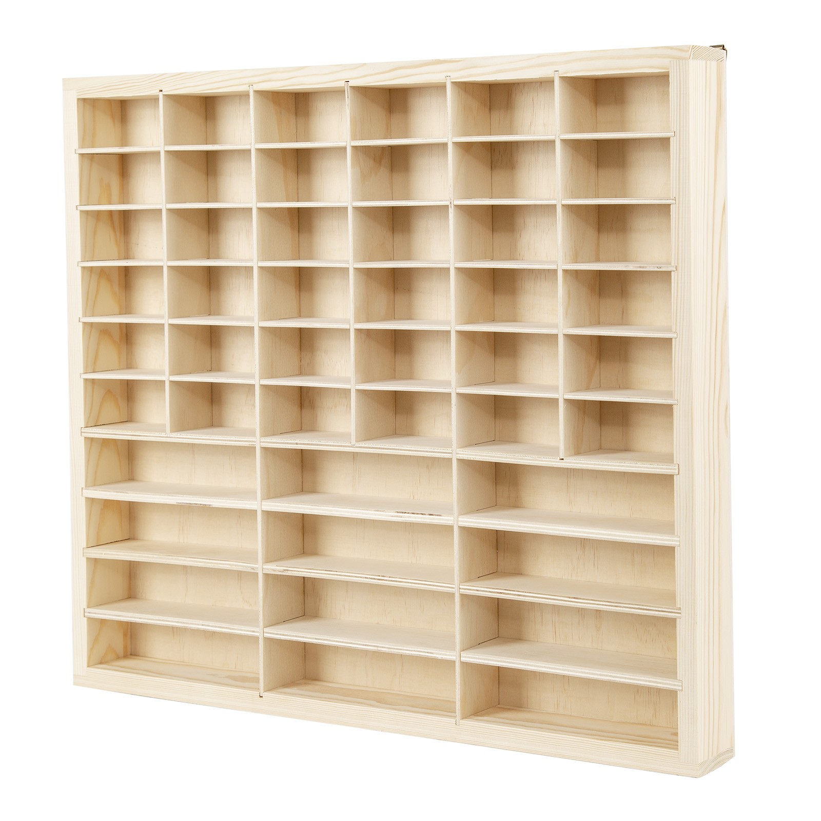 48-Grid Solid Wood Storage Box for 1:64 Car Model Toy Display Collection Holder