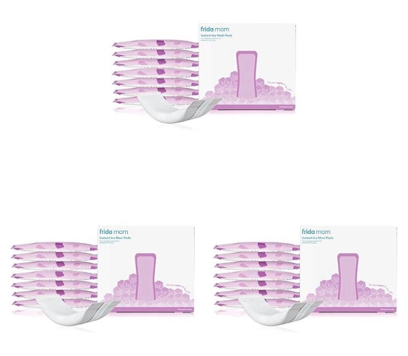 3X Frida Mom Instant Ice Maxi Pads Postpartum Recovery 8 Pads Each