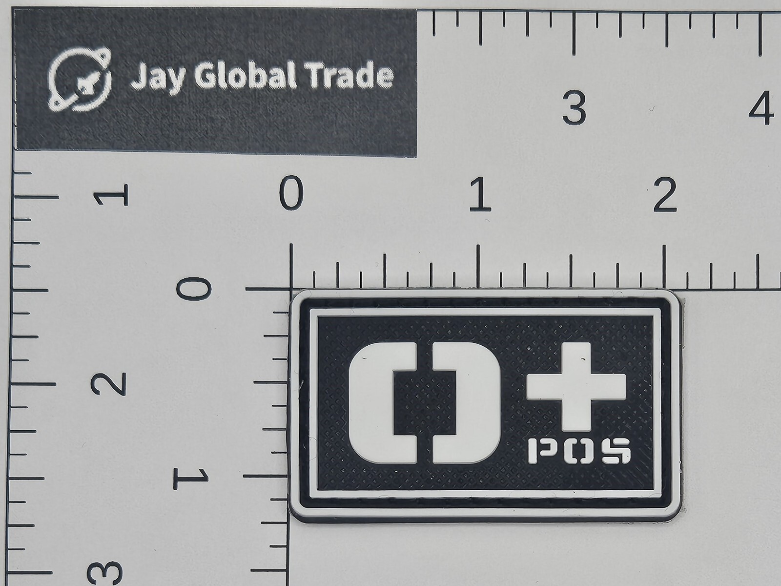 O POS O Positive O + PVC Blood Type Hook & Loop Identification Patch