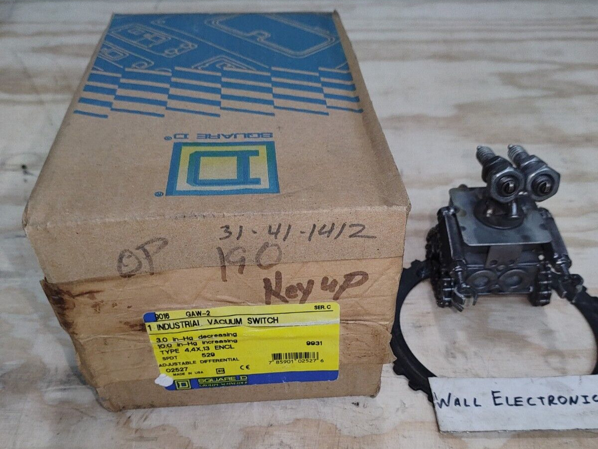 Square D GAW-2 Industrial Vacuum Switch =NEW= SEALED
