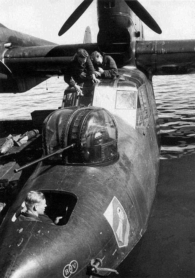 WWII Photo Luftwaffe Blohm & Voss Aircraft Amphib  WW2 B&W World War Two / 6062