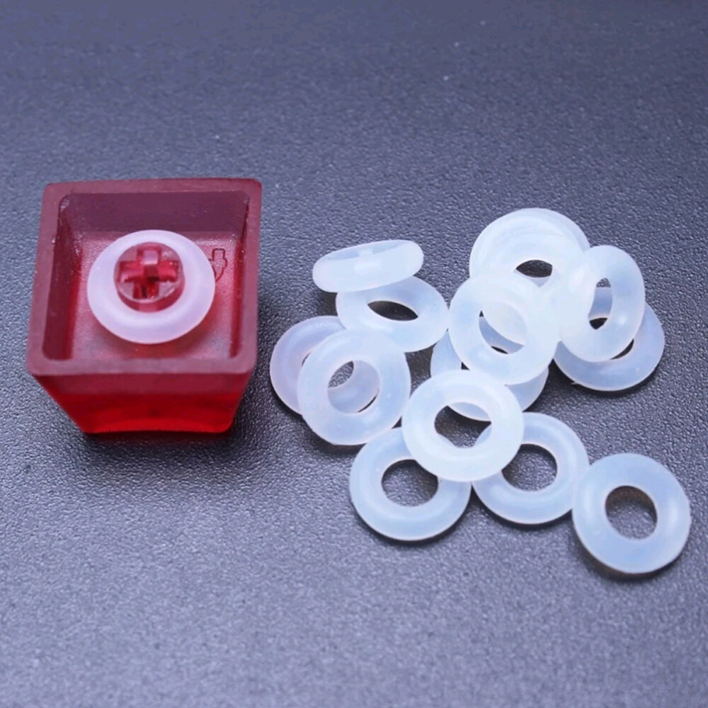 108Pcs White Keycap Rubber O-Ring Switch Sound Dampeners For Cherry MX Keyboards