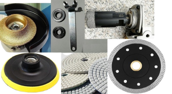Granite Fabrication Kit Diamond Blade Core Bit 3/4" Demi Router Polishing Pads