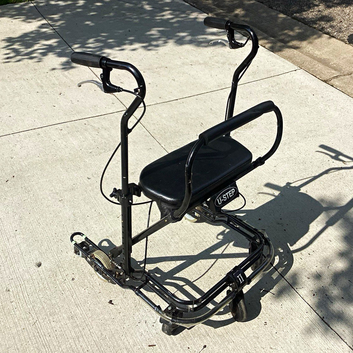 U-Step Walker Mobility Scooter with Seat, Travel/Portable, Black