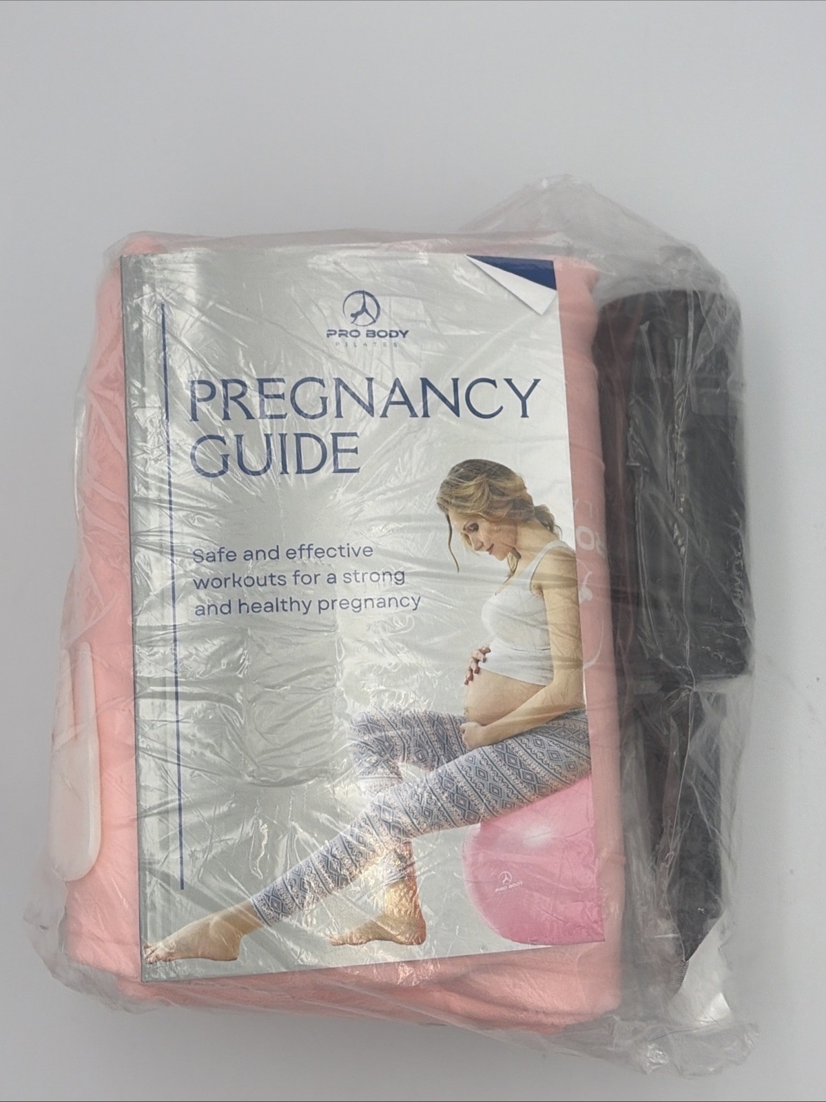 Pink Pregnancy Ball - Yoga Ball for Pregnancy w/ Book Prenatal Labor & Postnatal