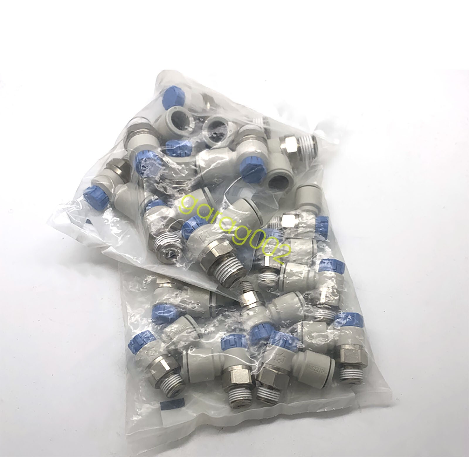 SMC AS2002F-06A Flow Control Inline with Fitting 2-Pack New