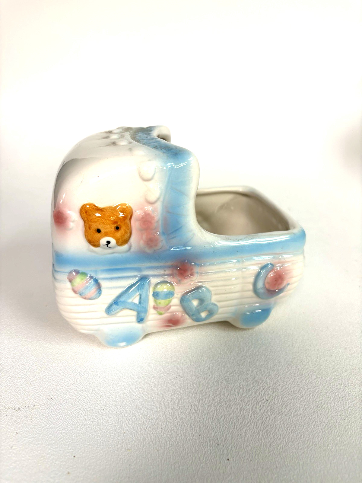 New Baby Boy Ceramic Bassinet Novelty Container