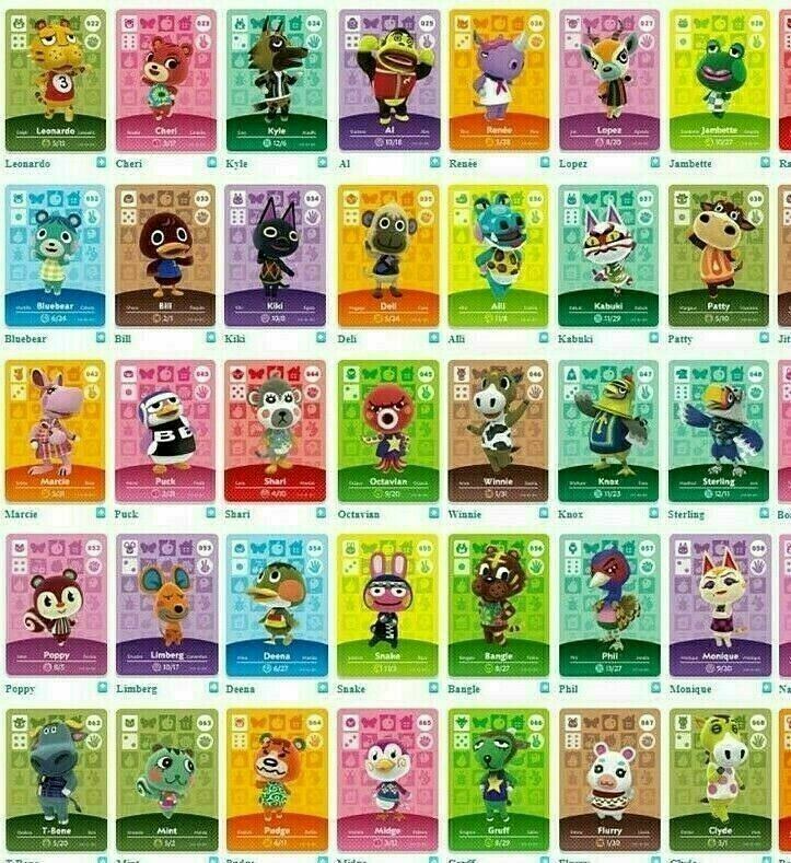 001-100 Animal Crossing New Horizons Amiibo Card NS Switch 3DS GameCard HOT！ 1
