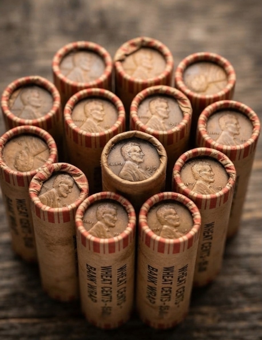 LINCOLN WHEAT CENT ROLLS 1909-1958-50 coins US COINS PENNY Lot