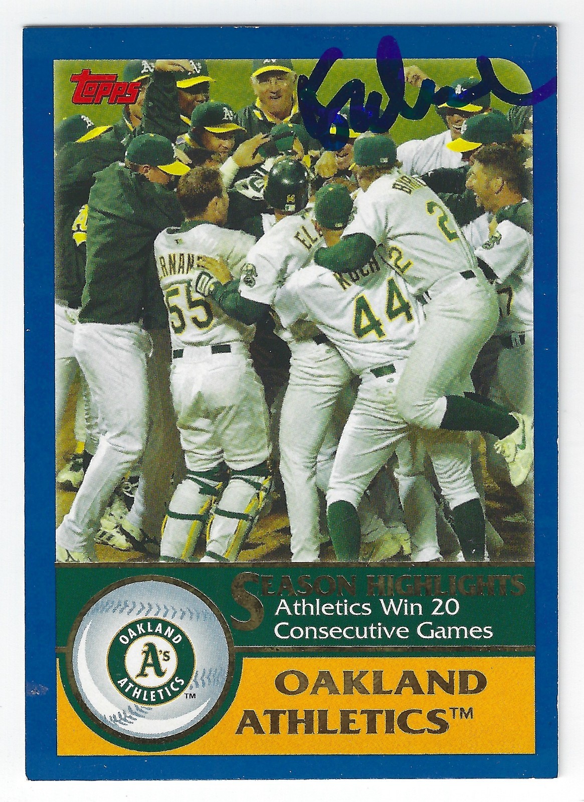 KEN MACHA OAKLAND A'S SIGNED BASEBALL CARD MILWAUKEE BREWERS PIRATES BLUE JAYS