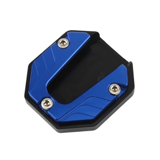 Motorcycle Kickstand Plate,Aluminum Alloy Extension Side Stand Foot Pad Blue
