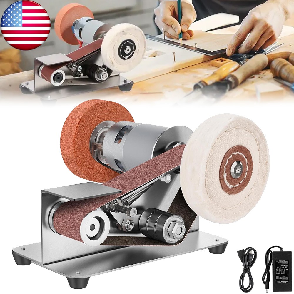 Mini Belt Sander 7 Adjustable Speed Electric Knife Sharpener Power Belt Sander