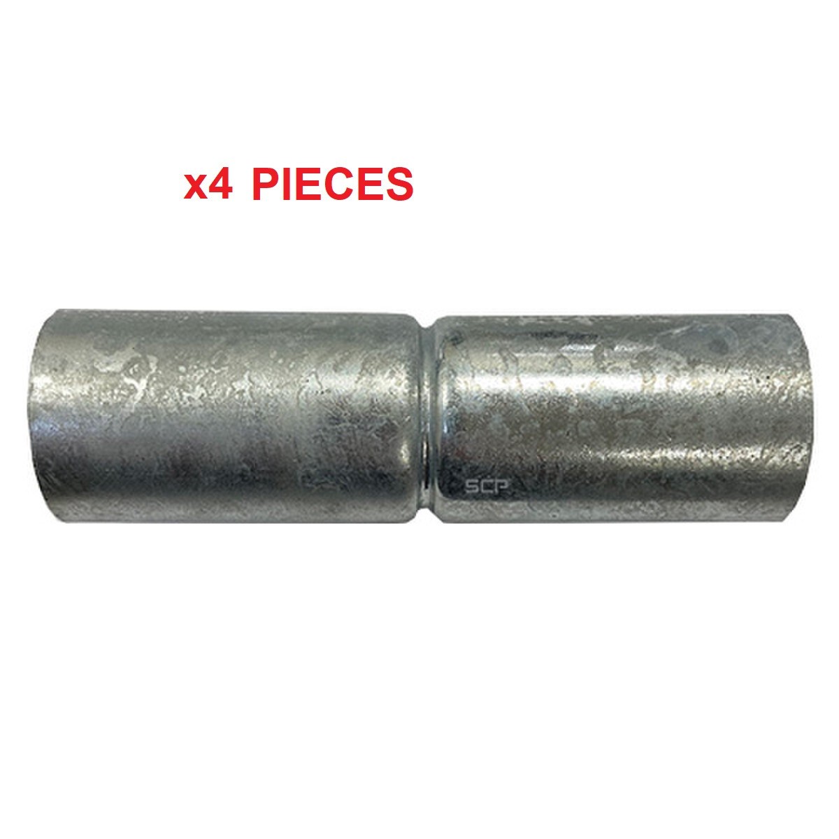 1 5/8" x 6" Top Rail Sleeve Chain Link Fence Pipe Connector Galvanized (4pcs)