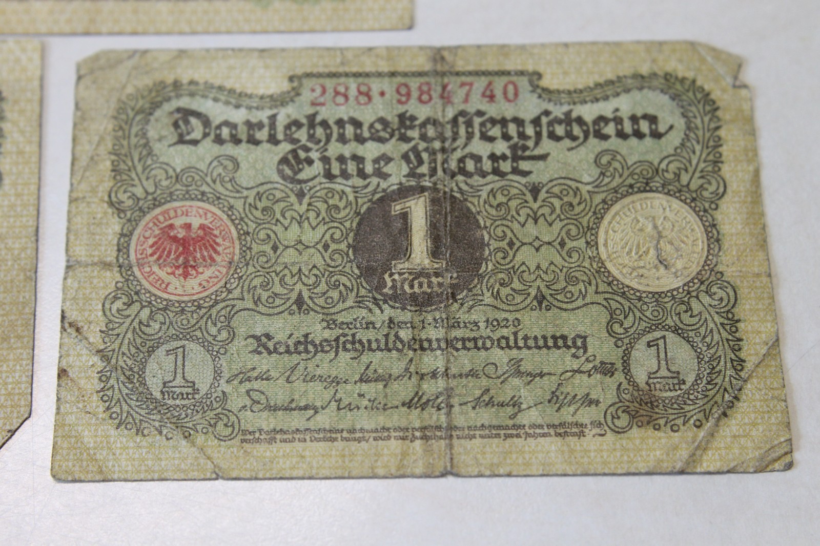 Currency - Germany banknote 1 Mark x3 - 1920