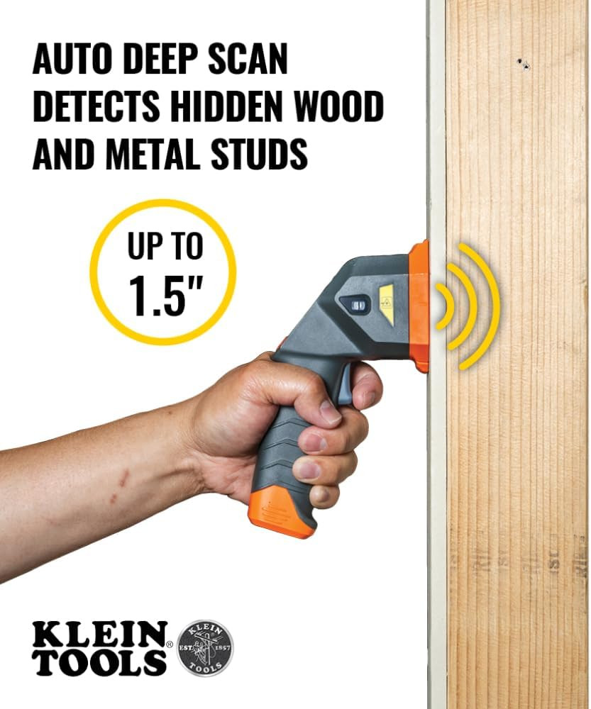 Klein Tools ESF150LL Electronic Stud Finder with Cross-Line Lasers, Bubble Level
