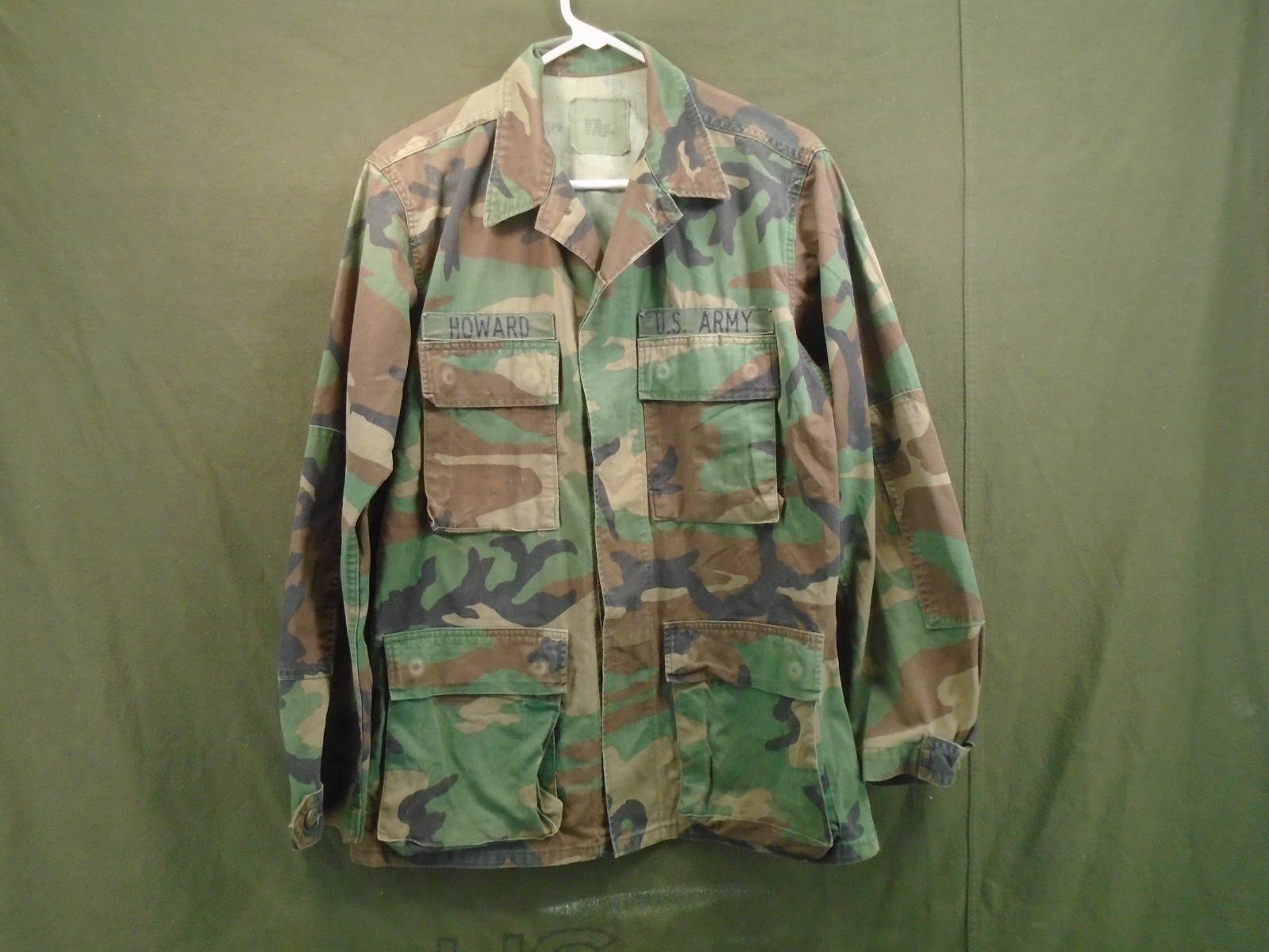 US Military Army BDU Combat Coat Shirt Twill Small Regular 1988 Howard 253-B