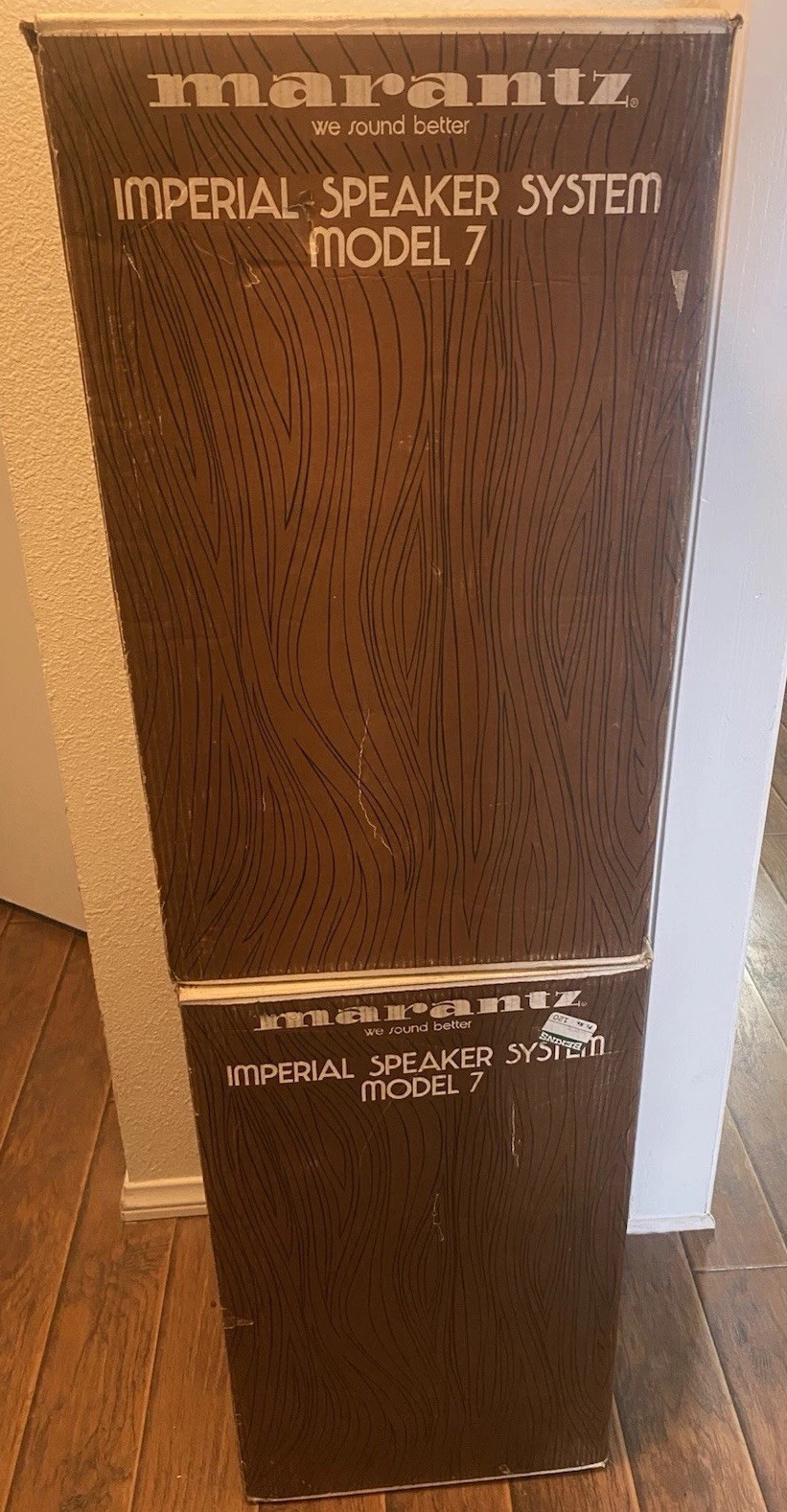 VTG Marantz Imperial 7 Speakers (pair Empty Boxes) 70s Hollywood Impossible Find