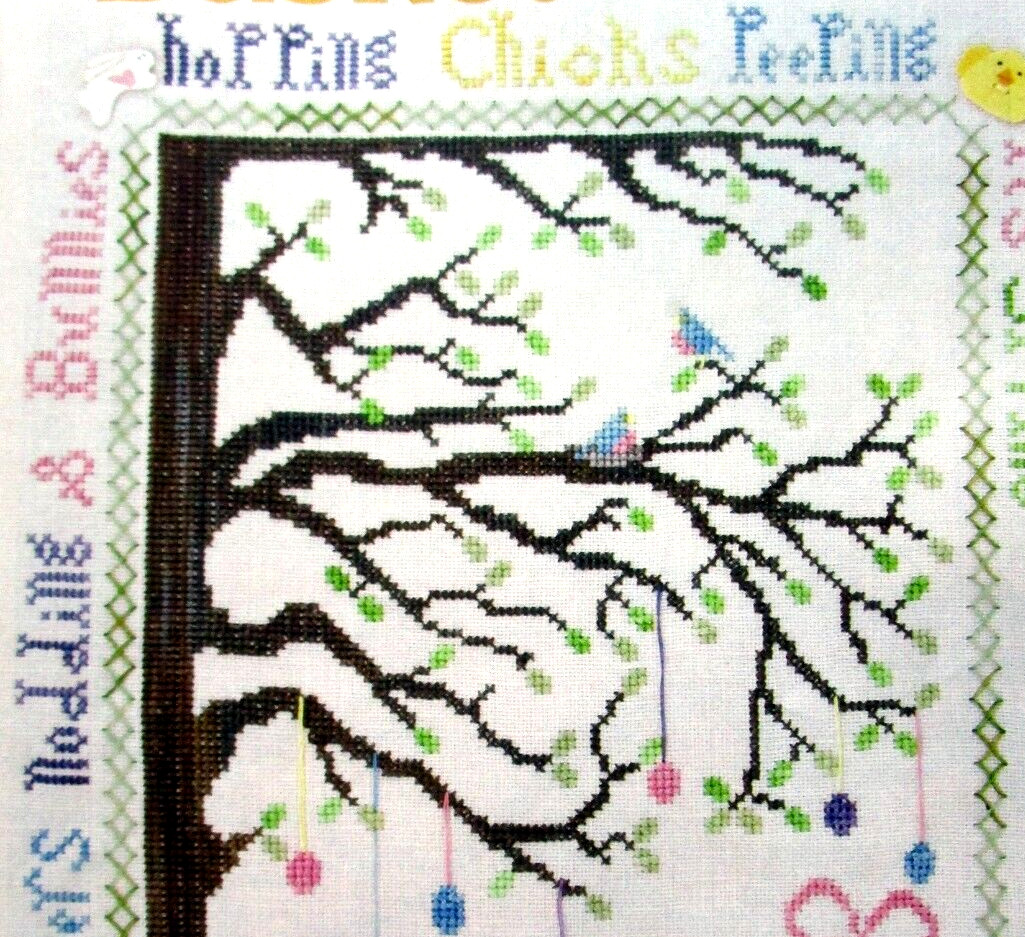 Bunnys Basket Spring Bellpull Everything A Season Chick CROSS STITCH PATTERNS
