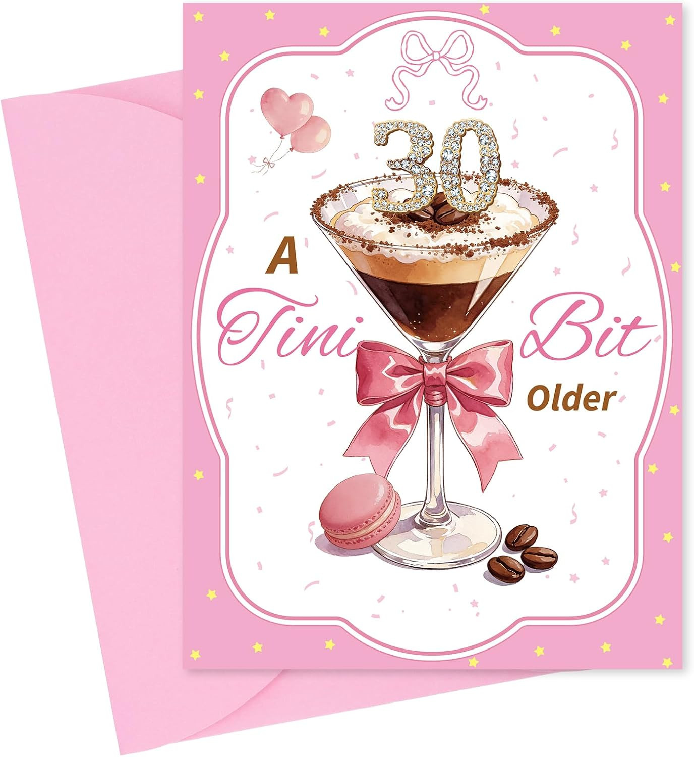 Espresso Martini 30Th Birthday Card, Funny Birthday Gift for Women Coffee Cockta