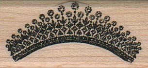 Tiara 1 x 2 1/4" Mounted Rubber Stamp, Objects Stamp