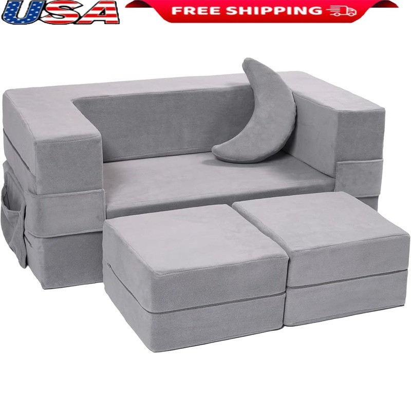 Versatile Kids Play Couch Soft Durable Sofa Creative Fun Playtime Exploration US