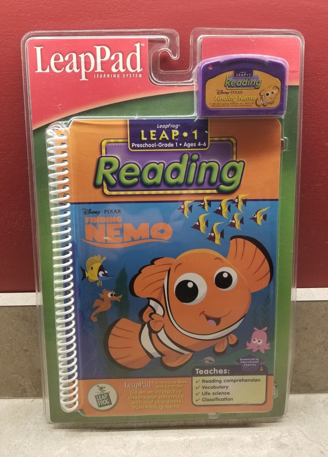NEW LeapFrog LeapPad Leap 1 Reading Finding Nemo Book & Cartridge Sealed