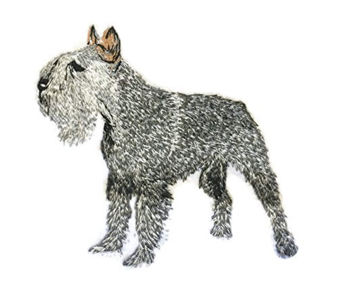 Amazing Custom Dog Portraits [ Schnauzer- 2 ] Custom and Unique] Embroidered Iro