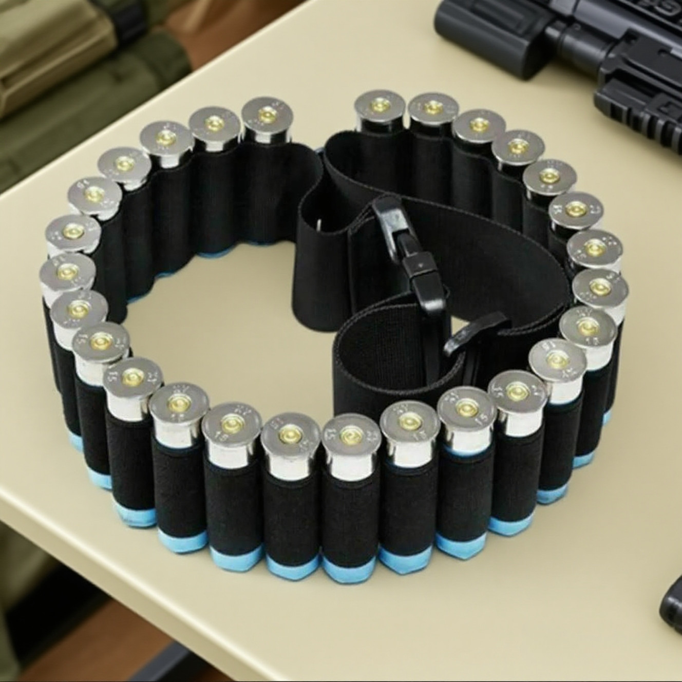 Tactical 29 Rounds 12/20 Gauge Shotgun Shell Bandolier Hunting Ammo Belts Holder