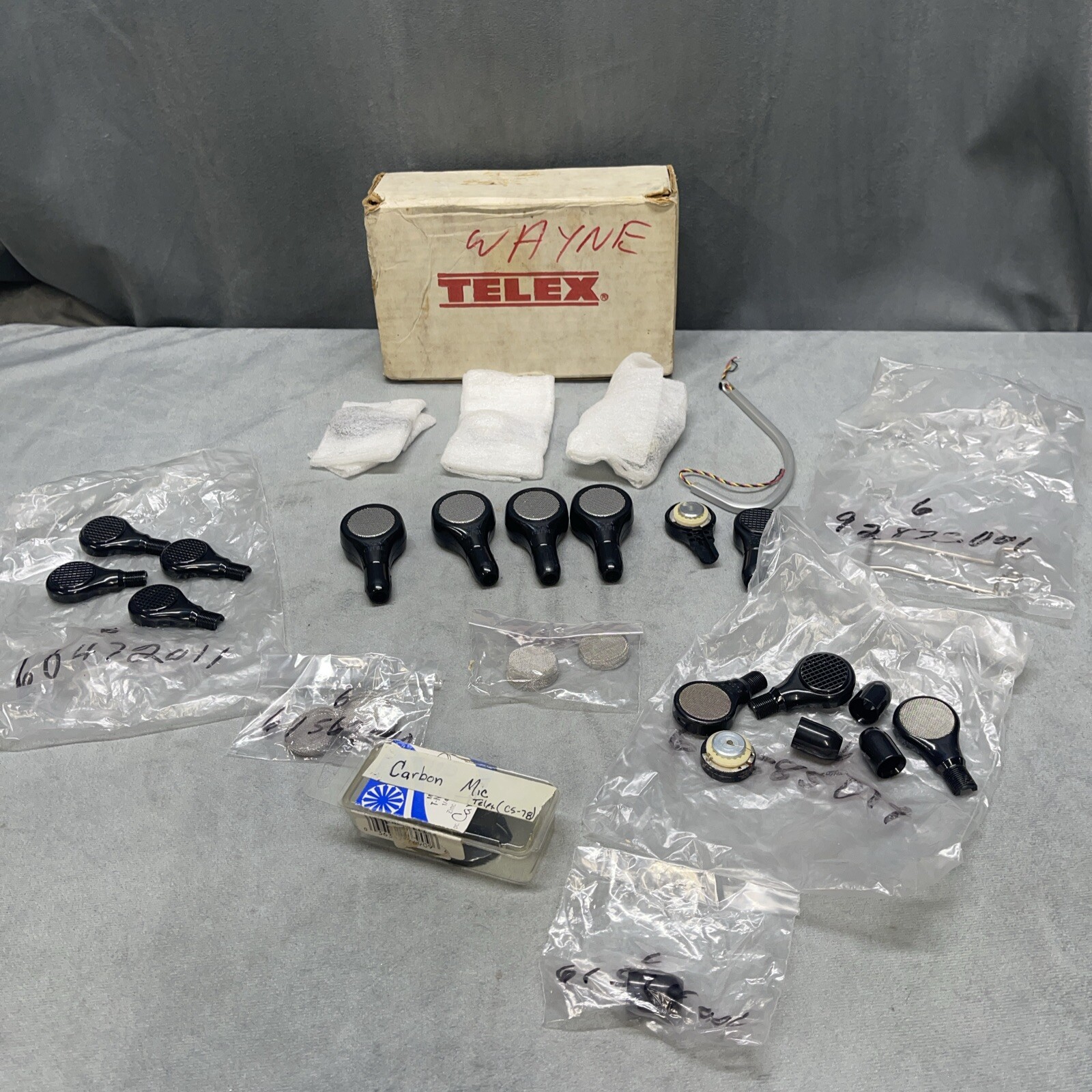 Vintage Telex Aviation Headset Box Of Parts New & Used