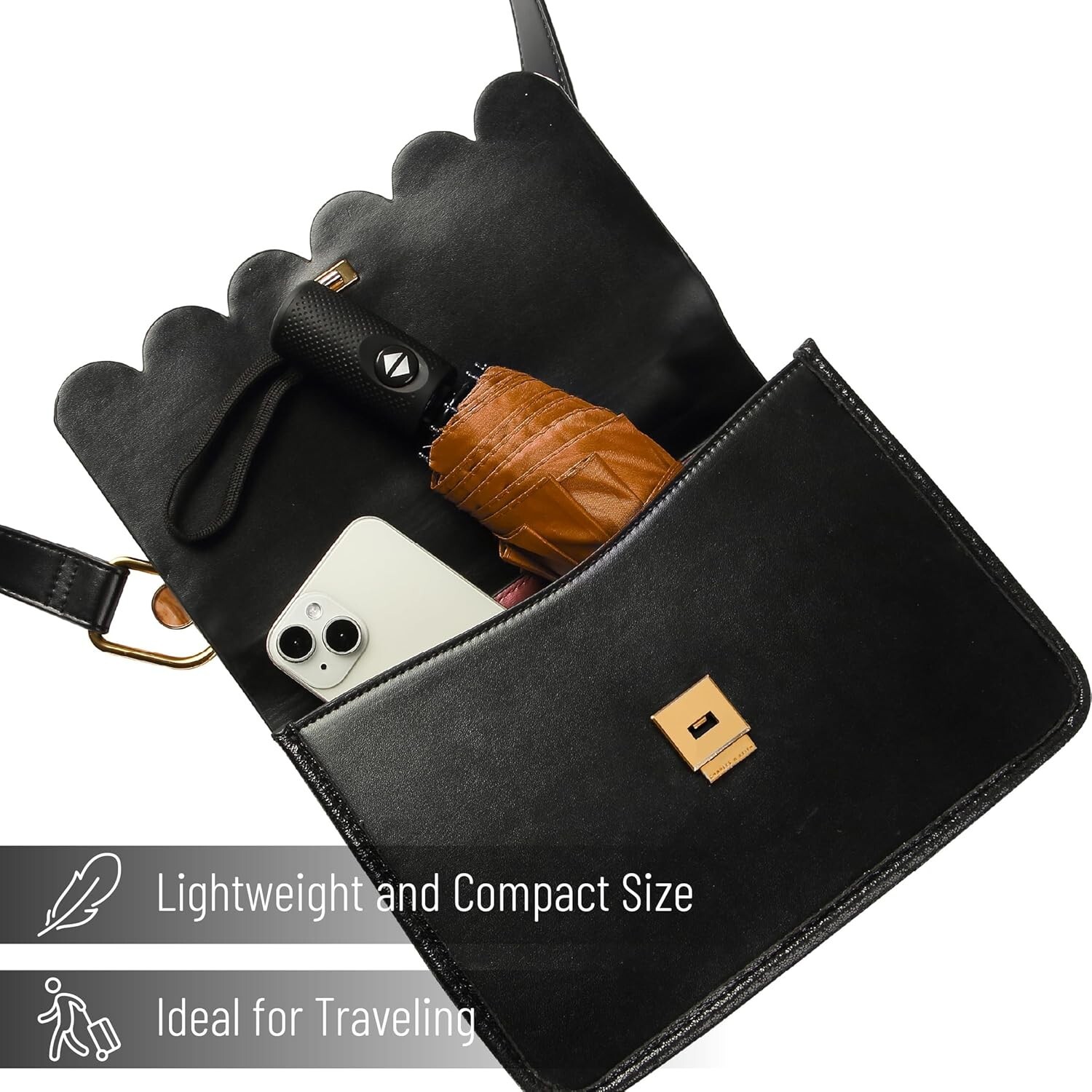42-Inch Automatic Windproof Umbrella for Reliable Rain Coverage - Tawny Glow