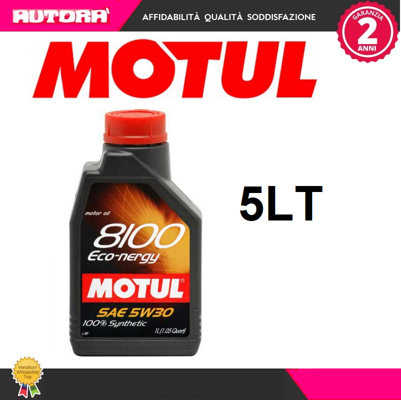 102782 5lt Oil 8100 Eco-Energy 5W30 100% Synthetic (BRAND-MOTUL)