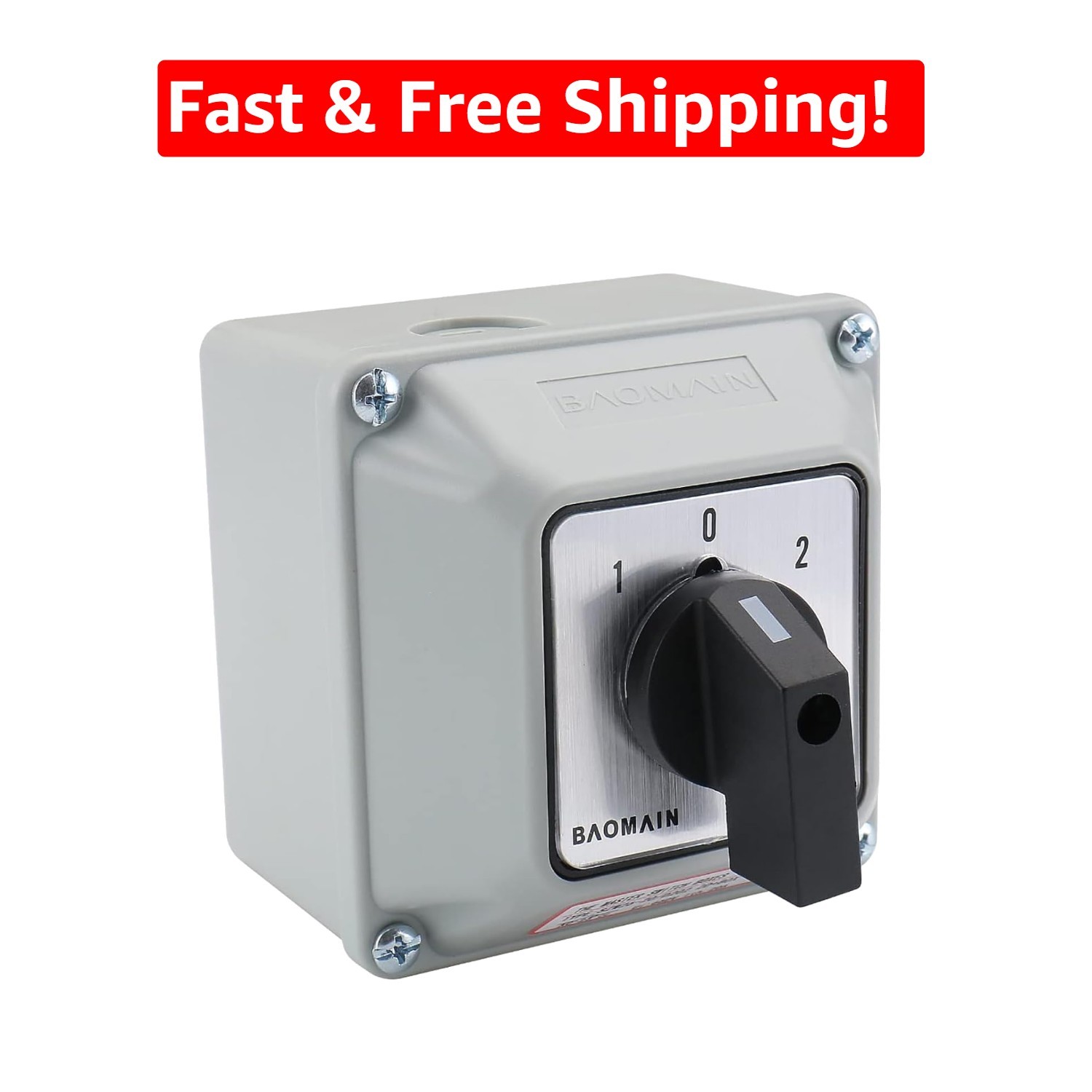 Versatile 8-Terminal 20A Rotary Changeover Switch for Motor & Generator Control
