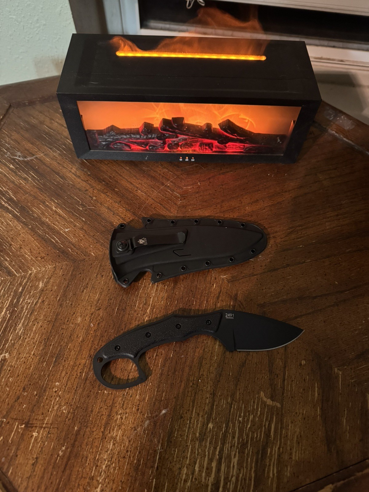 Ka-Bar TDI Pocket Strike Fixed Knife 3.25" Blade Black Handle-no box