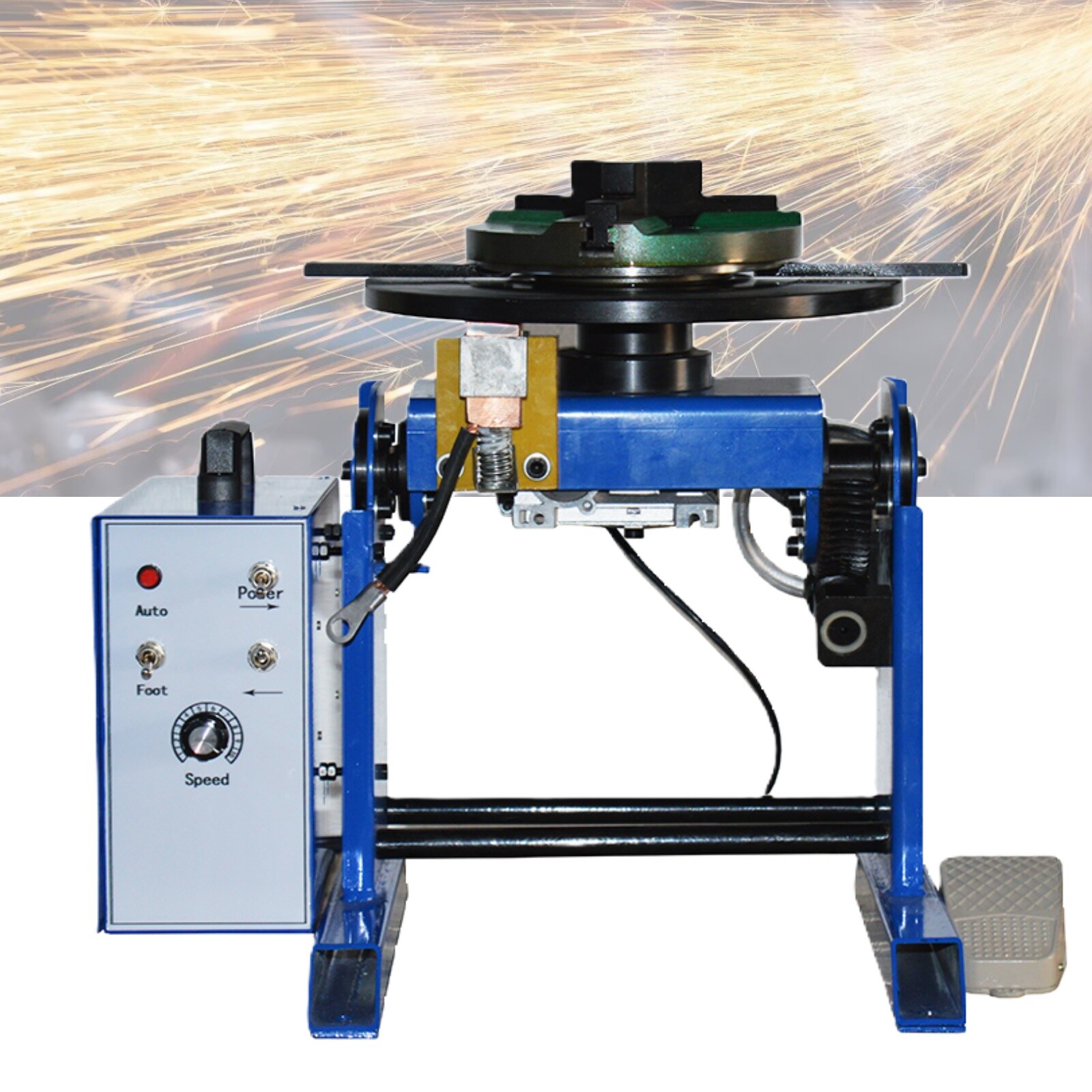 110V BW-50 50KG Welding Positioner Turntable/Rotary Table with 200MM Chuck
