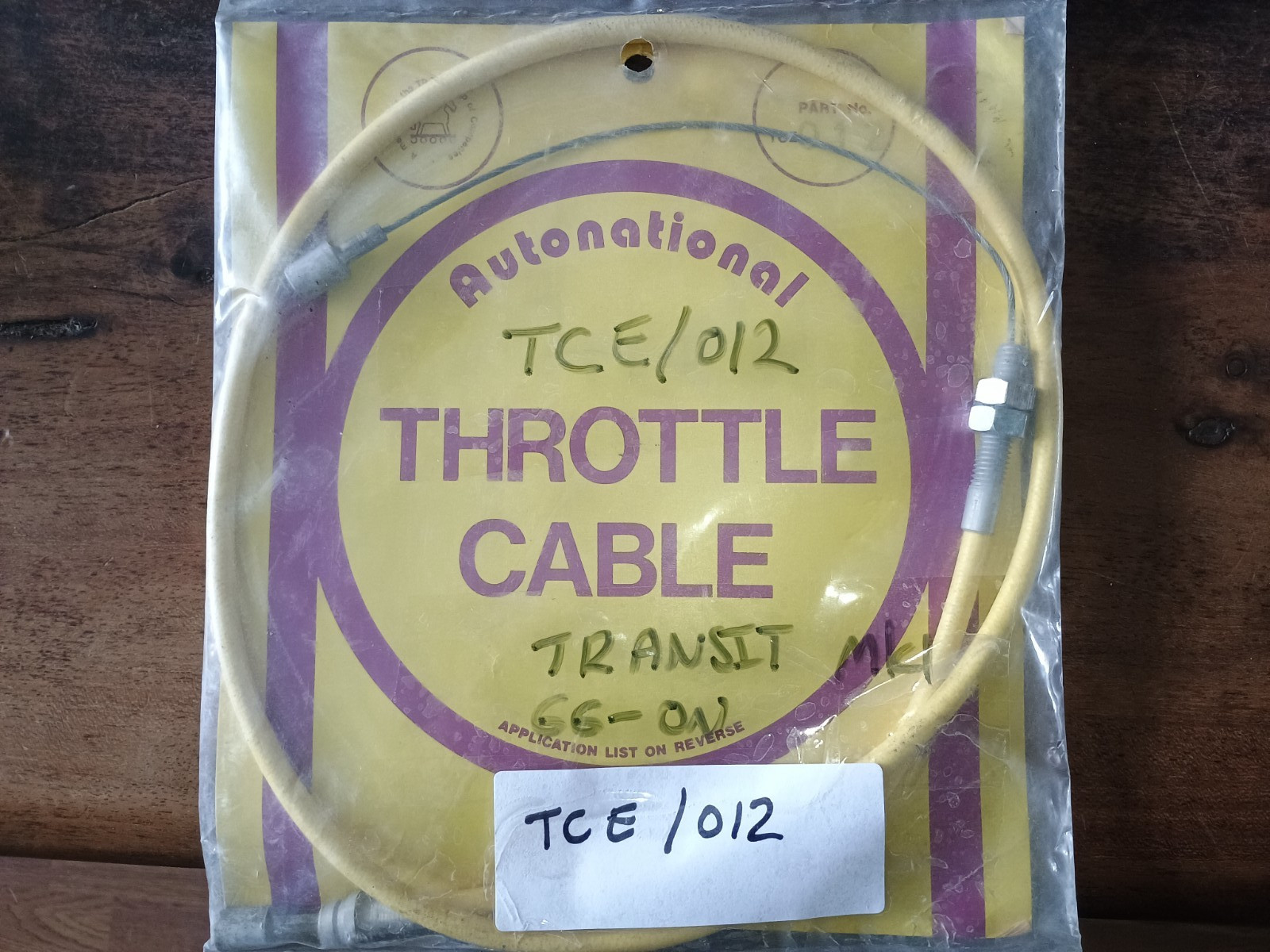 NEW QUALITY THROTTLE CABLE - FITS: FORD TRANSIT MK1 - PERKINS DIESEL (1966-71)