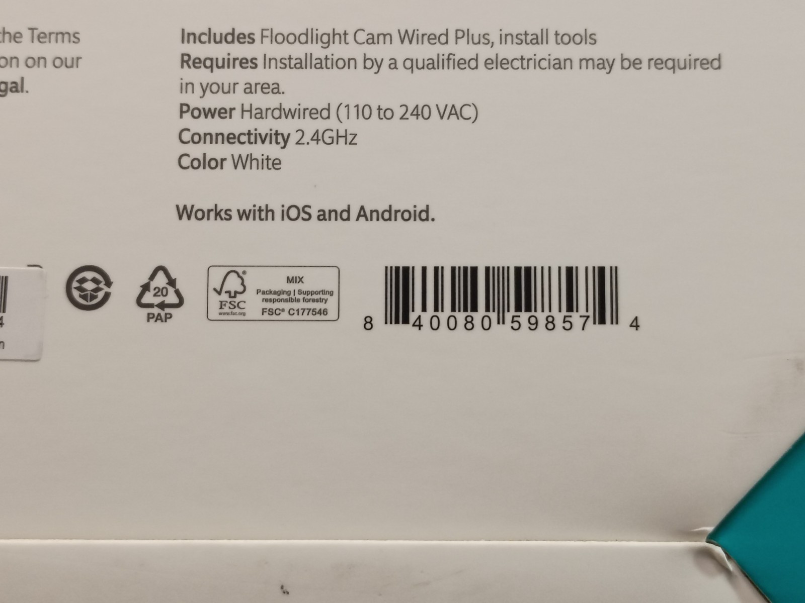 NEW/SEALED /Ring Floodlight Cam Plus | Wired Outdoor Flood Light Security Camera