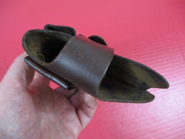 WWII Era German Leather Belt Holster for Sauer 38H Pistol - Modified - NICE