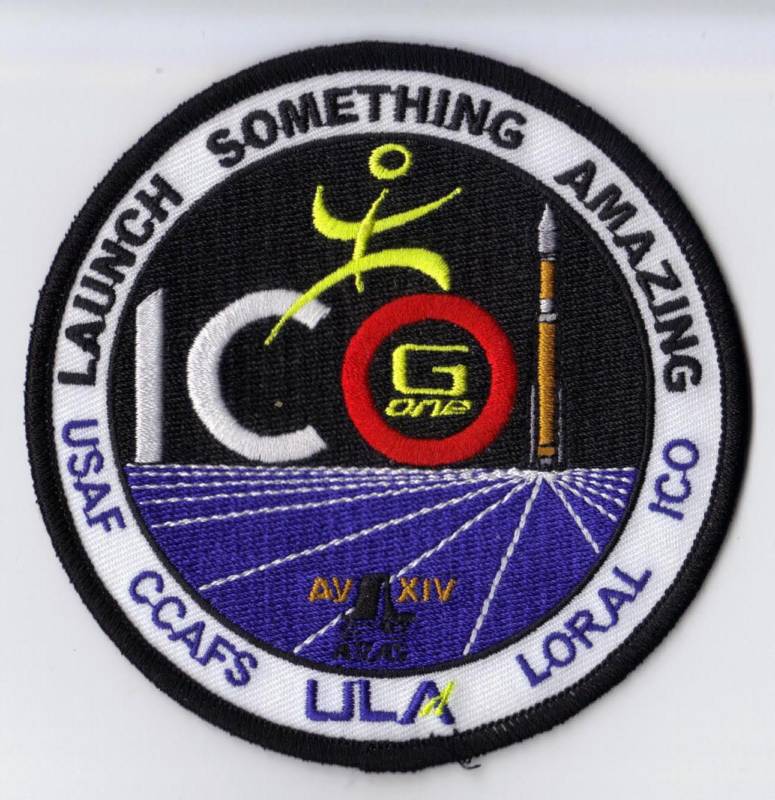 ICO MISSION ATLAS V AV-014 Launch ORIGINAL USAF ULA SATELLITE Mission PATCH