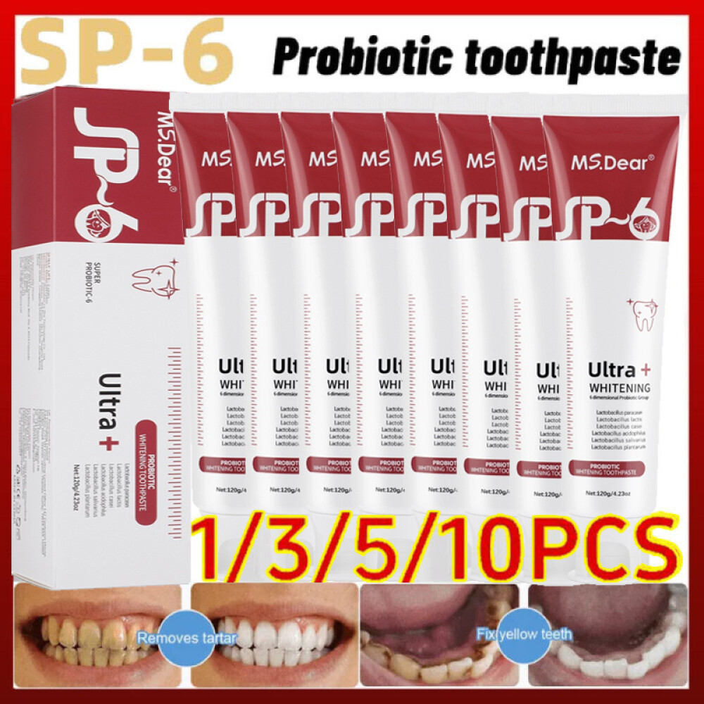 5/10x Super Probiotic SP-6 Toothpaste, Probiotics Bright White Toothpaste, Sp 6