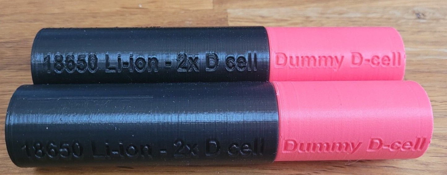 2x 18650 Li-Ion to 6D-Cell ADAPTER - Nerf Conversion