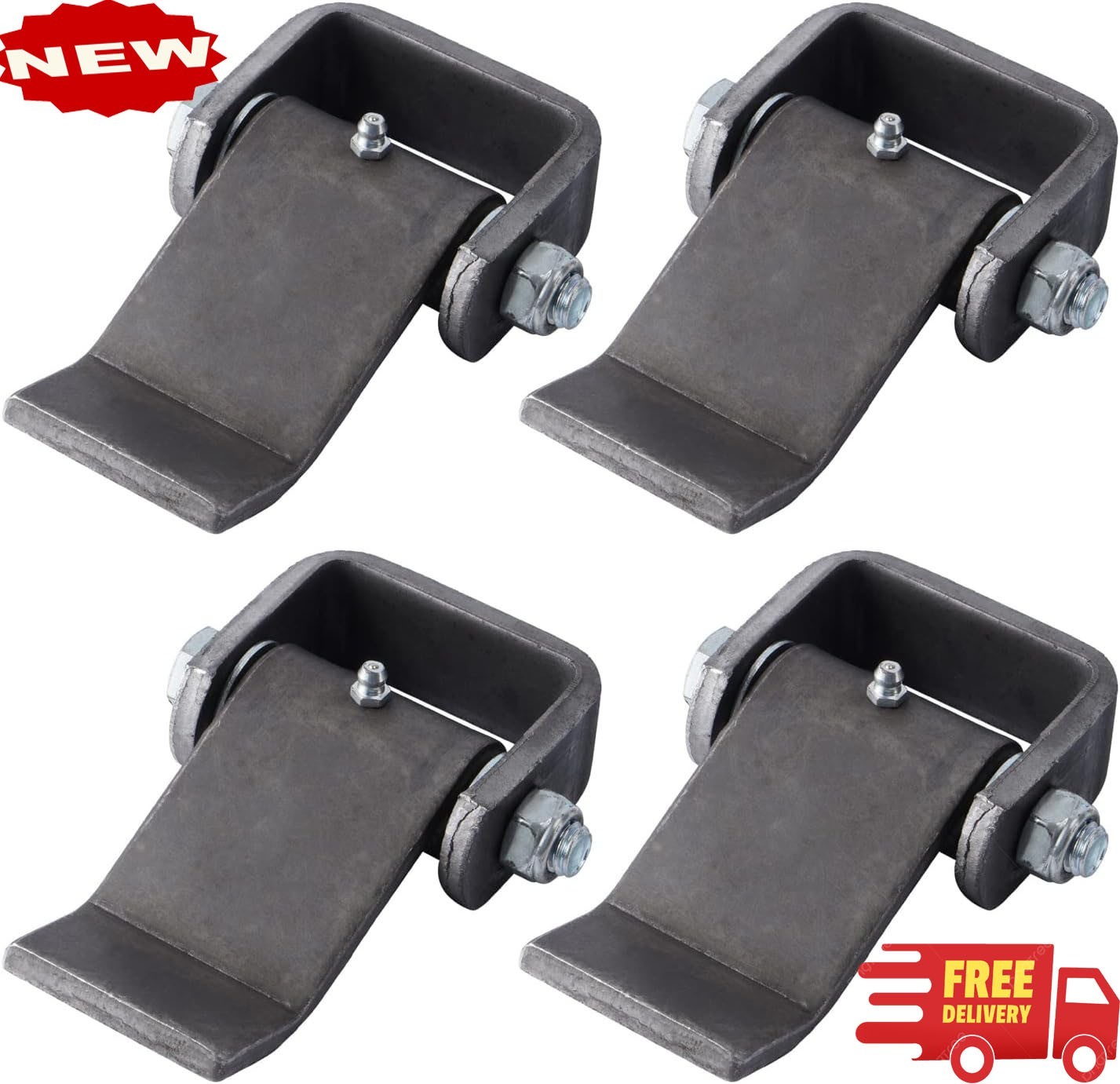 Bisagras soldables para remolques, resistentes, engrasables, compatibles con cam