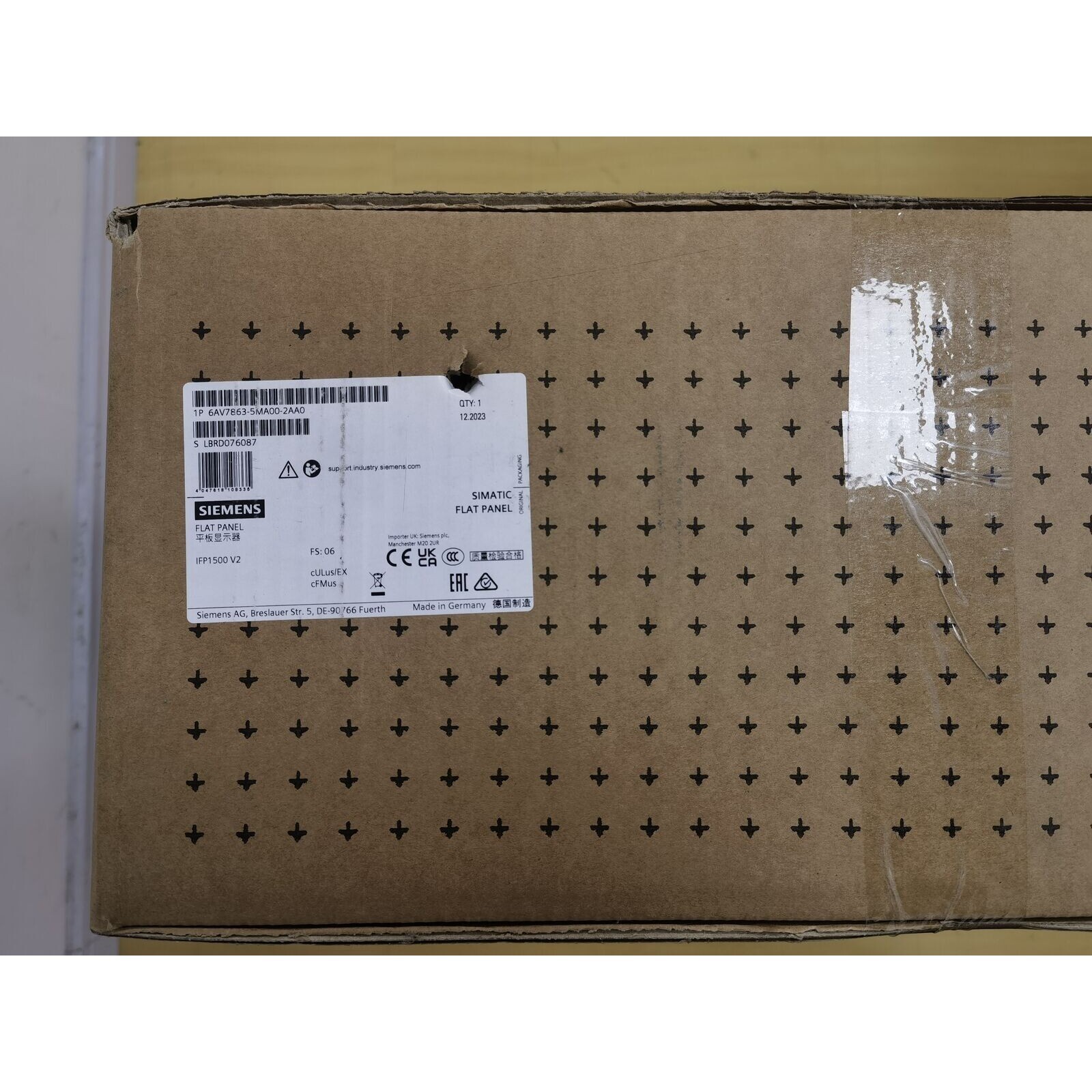 Siemens Touchscreen Control Panel 6AV7863-5MA00-2AA0 FAST SHIP