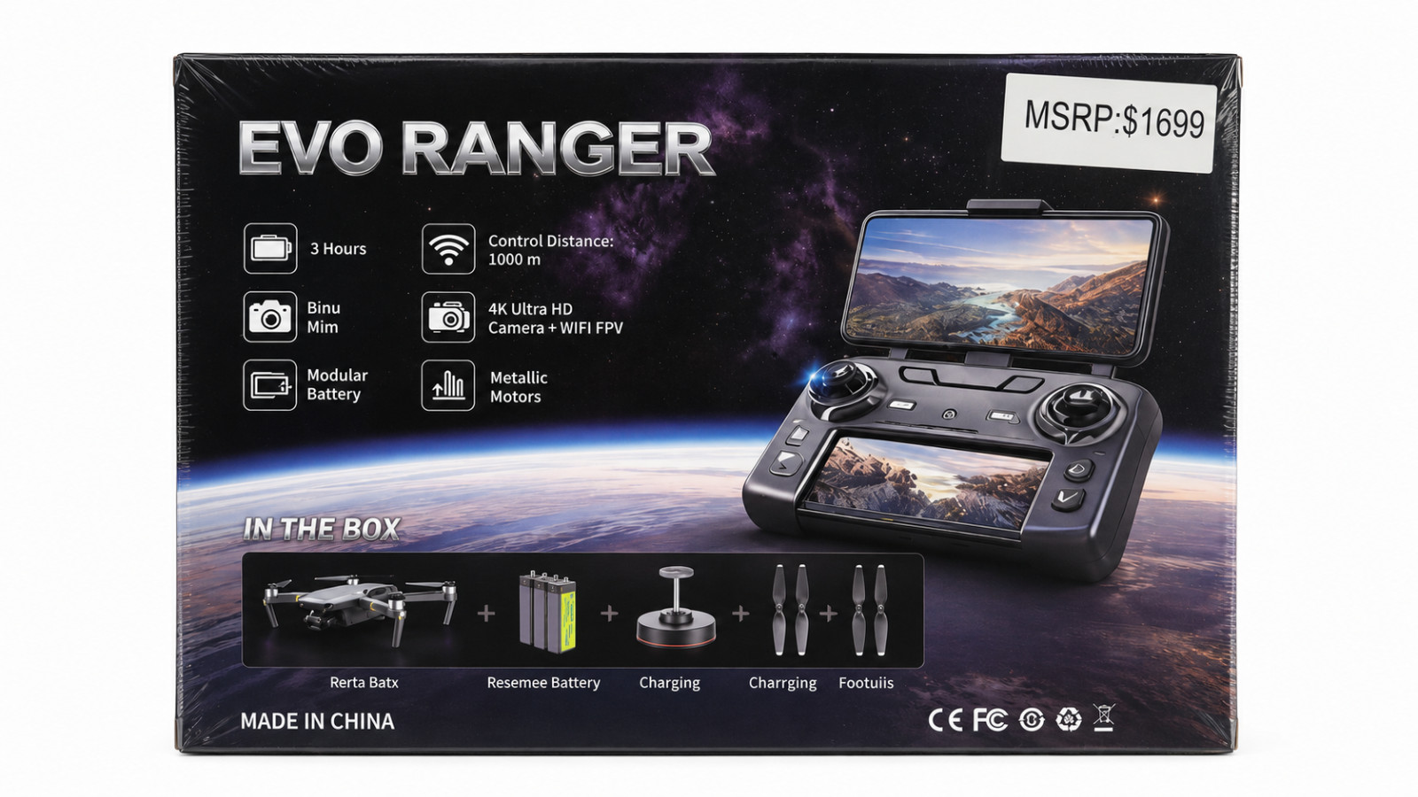EVO RANGER Ready to Fly Drone 8K Camera GPS Wi‑Fi FPV