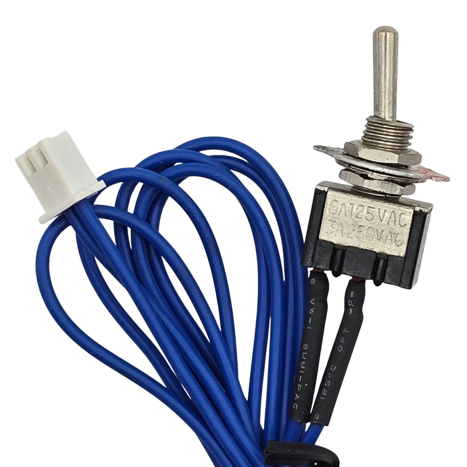 Mini SPST On Off Toggle Switch 6A 125VAC / 3A 250VAC Panel Mount Pre-Wired