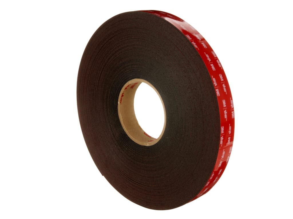 3M 7000028971 VHB Tape, Black, 1/2' x 36 yd, 45 mil, 5952 Series