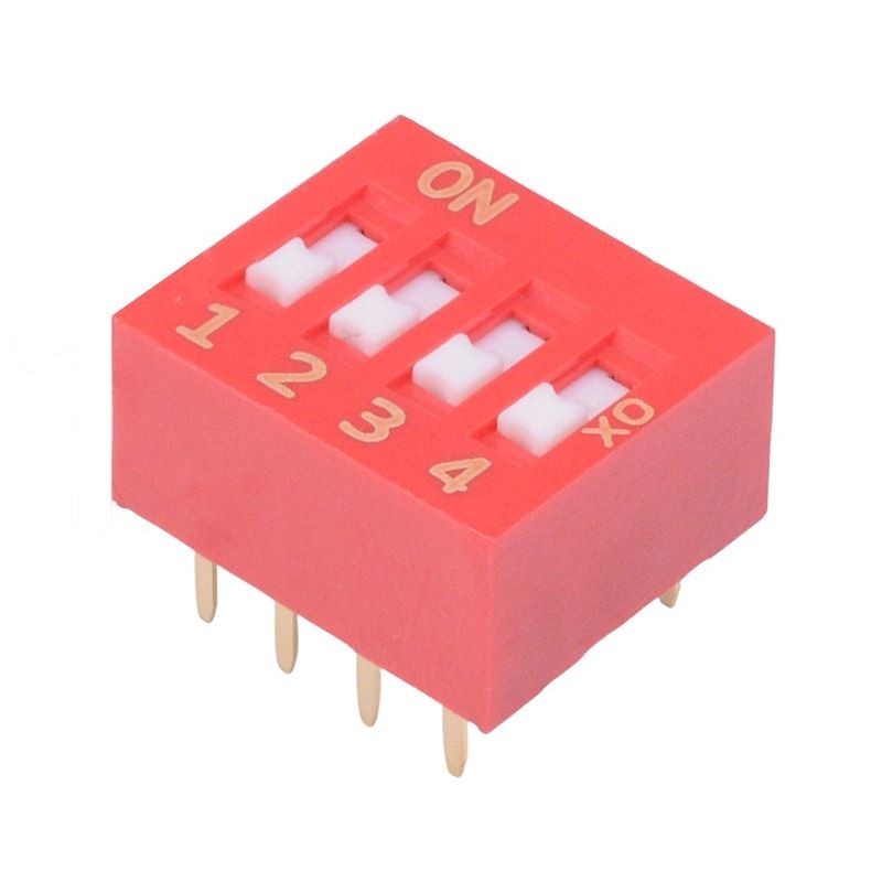 NDSR-04-V APEM 4 Way Recessed Actuator DIP Switch SPST