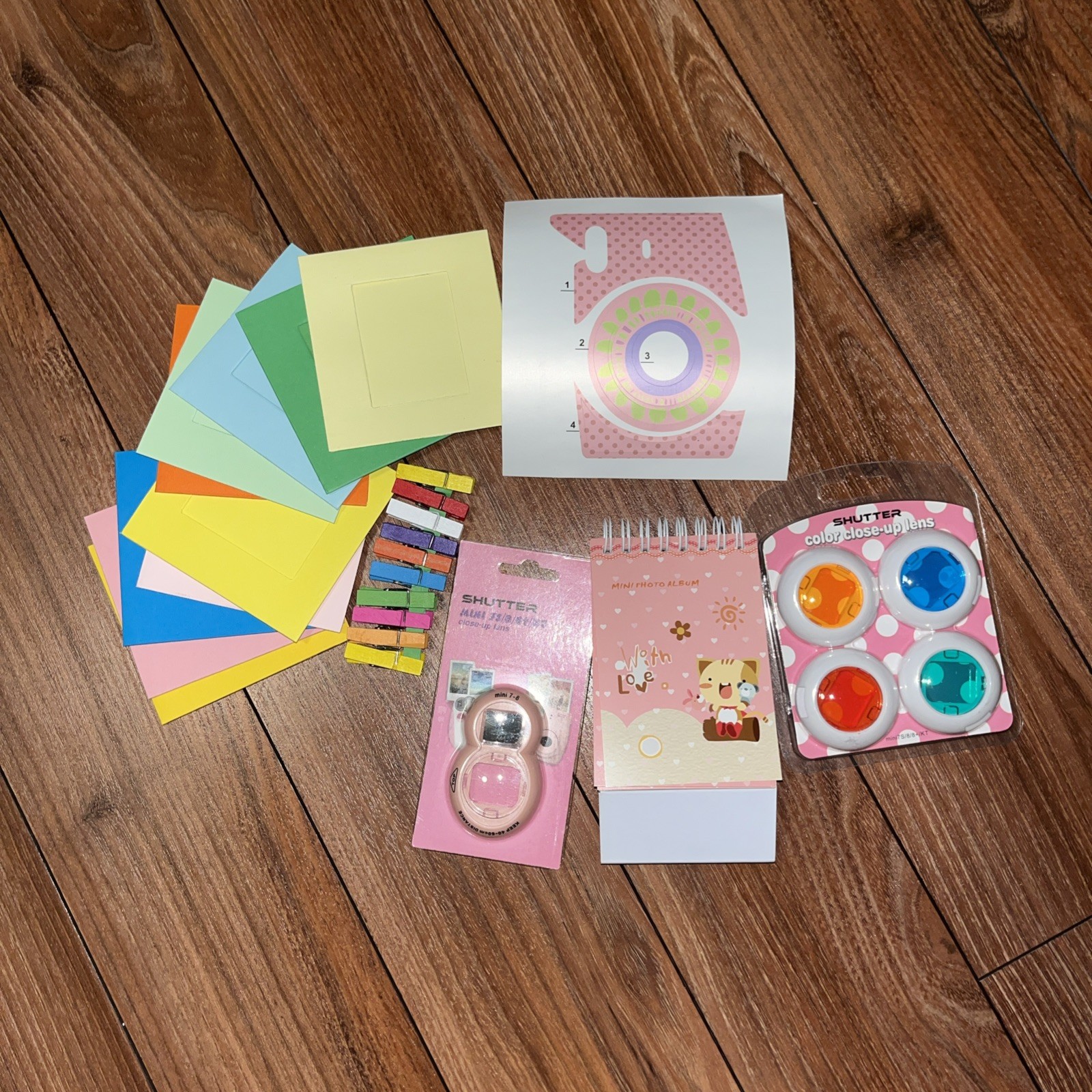 FUJIFILM Instax Polaroid Mini Accessories Lens, Photo Album, Camera Sticker