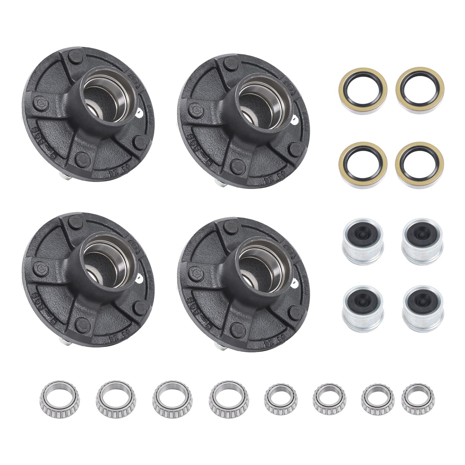 Trailer Hub Kit 5 Hole 5.5in for L68149 L68111 Bearings