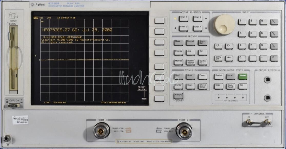 1PC Agilent 8753ES 30kHz-3GHz Network Analyzer USED