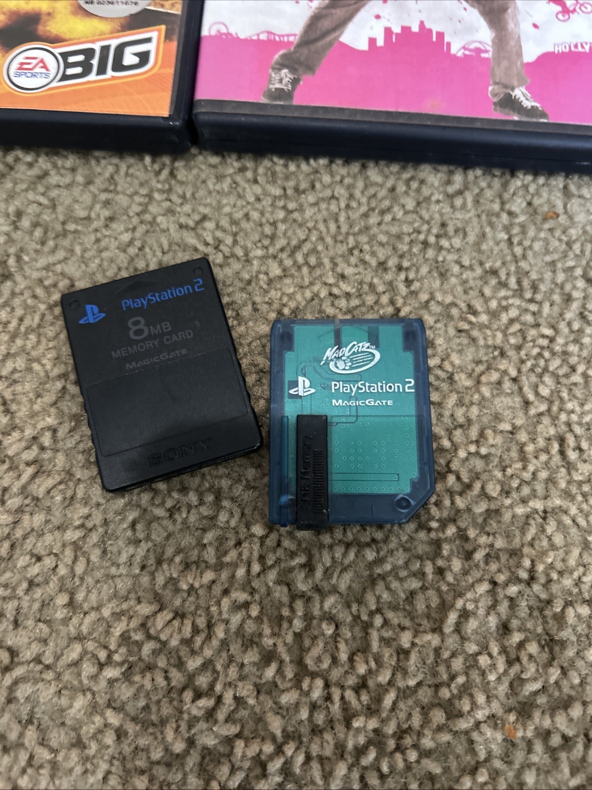 8 PlayStation 2 Games Plus Two Magic Gate Memory Cards